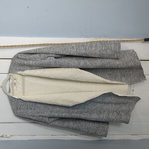 UGG Heather Gray Soft Fleece/Sherpa Lined Cardigan. Never Worn!